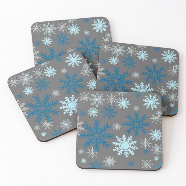 Aperçu de l'œuvre Belle impression de flocon de neige dans divers tons bleus créée et vendue par RedeemedDesigns.