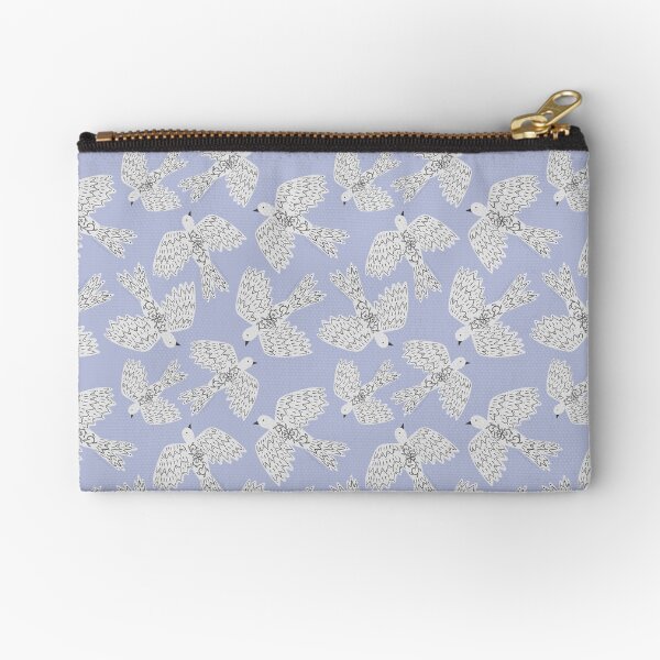 Folk Art Doves Zipper Pouch