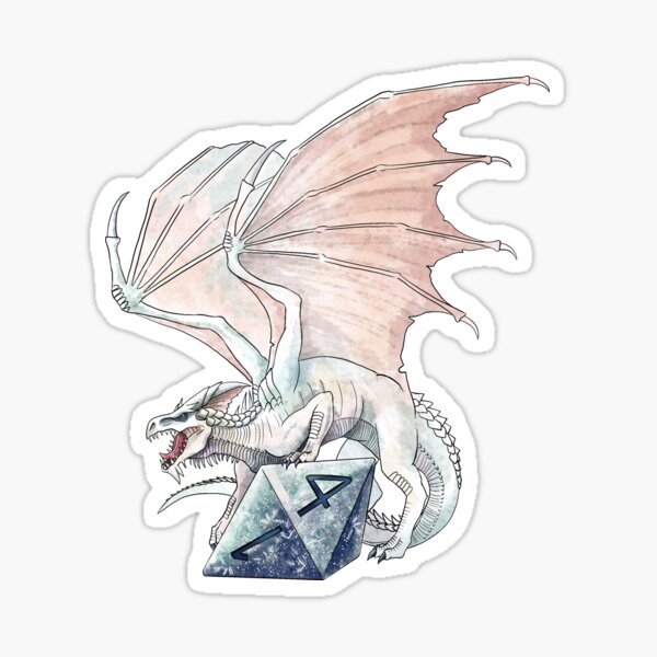Item preview, D&D Ancient White Dragon designed and sold by elgraphinx.