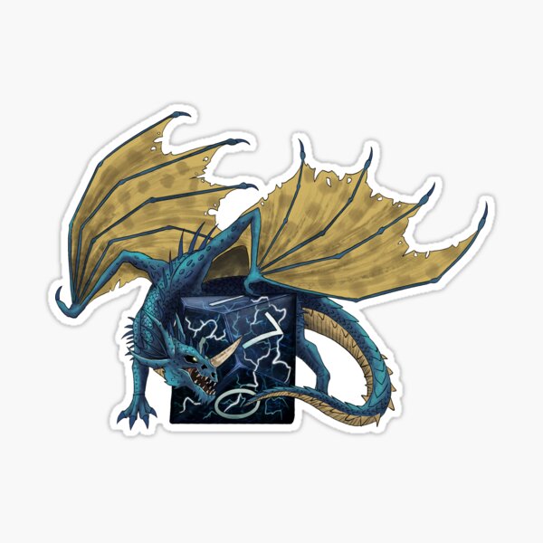 D&D Ancient Brass Dragon Sticker for Sale by elgraphinx