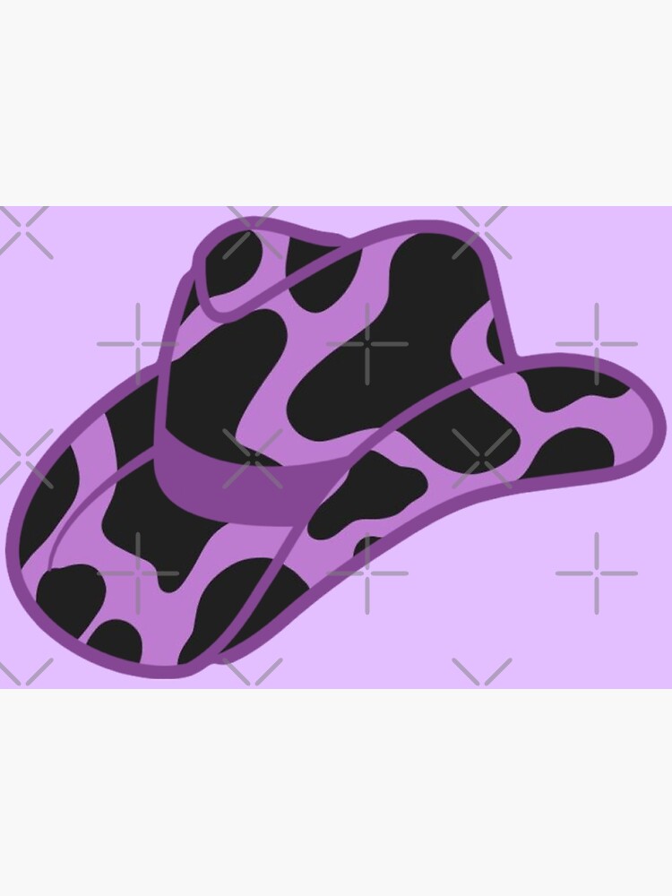 Purple And Black Cow Print Cowgirl Hat Poster By Juliasantos5 Redbubble 2498