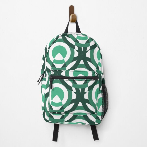 Item preview, Circles & Feathers Geometric Pattern – Green designed and sold by RoguePatterns.