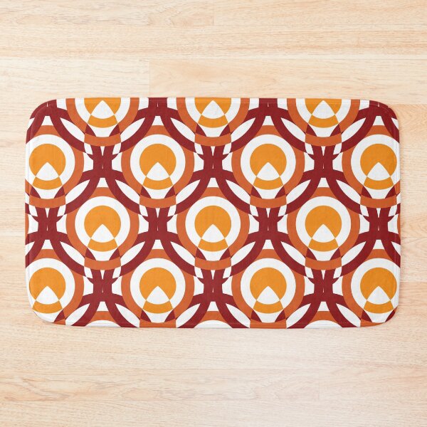 Item preview, Circles & Feathers Geometric Pattern – Orange designed and sold by RoguePatterns.