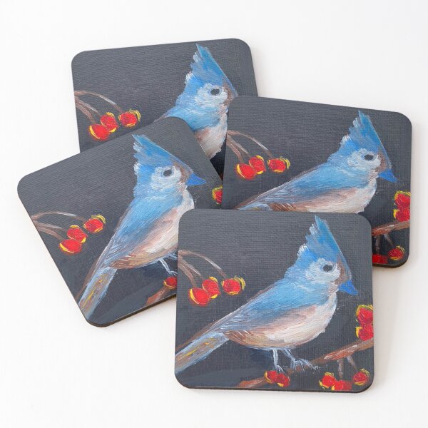 Item preview, Blue Bird And Berries Oil Painting  designed and sold by concettaellis.