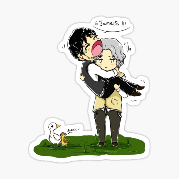 Heronstairs and ducks Sticker