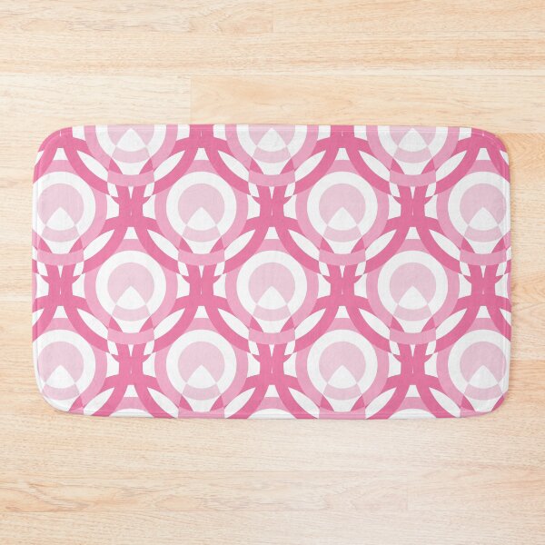 Item preview, Circles & Feathers Geometric Pattern – Pink designed and sold by RoguePatterns.