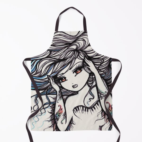 Item preview, Tattooed Musical Angel Greyscale With a Pop of Color Fantasy Art designed and sold by hannahlynnart.