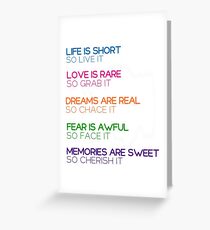 Quotes Greeting Card