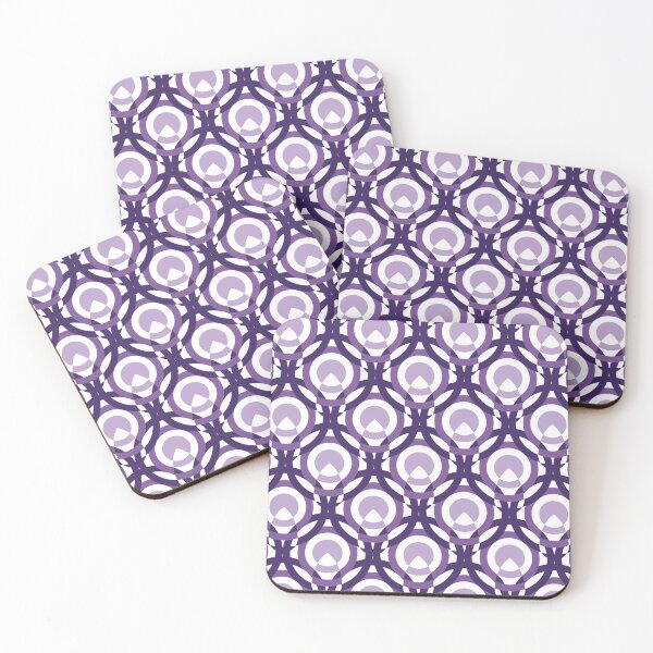 Item preview, Circles & Feathers Geometric Pattern – Purple designed and sold by RoguePatterns.