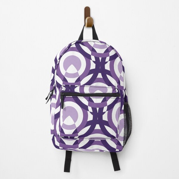 Item preview, Circles & Feathers Geometric Pattern – Purple designed and sold by RoguePatterns.