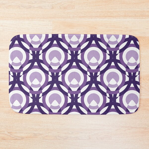Item preview, Circles & Feathers Geometric Pattern – Purple designed and sold by RoguePatterns.