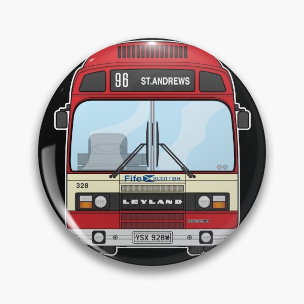 Item preview, Fife Scottish Leyland National Mk2 Bus YSX928W (328)  Saint Andrews 80s 90s  Illustration designed and sold by BFXIII.