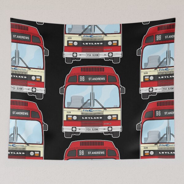 Item preview, Fife Scottish Leyland National Mk2 Bus YSX928W (328)  Saint Andrews 80s 90s  Illustration designed and sold by BFXIII.
