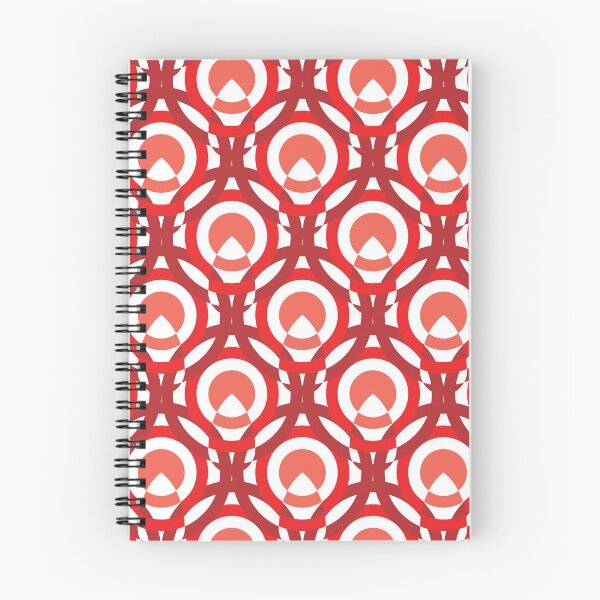 Item preview, Circles & Feathers Geometric Pattern – Red designed and sold by RoguePatterns.