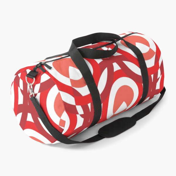 Item preview, Circles & Feathers Geometric Pattern – Red designed and sold by RoguePatterns.