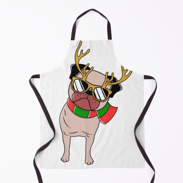 Item preview, Pug with reindeer antlers designed and sold by Roisin678.