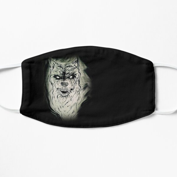 Wolf in the dark Flat Mask