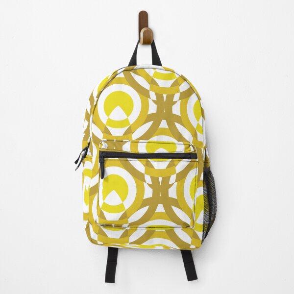 Item preview, Circles & Feathers Geometric Pattern – Yellow designed and sold by RoguePatterns.