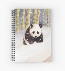 Panda In The Snow Spiral Notebook