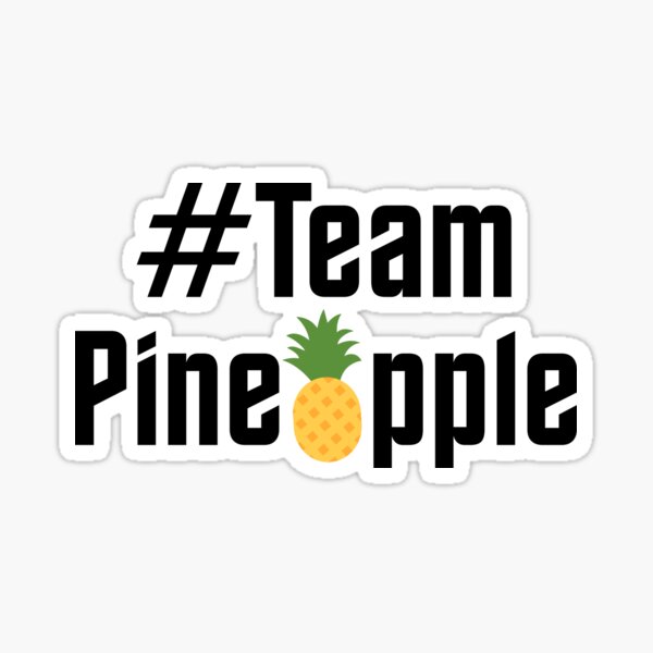 " Team Pineapple Black" Sticker for Sale by GoldCoin Redbubble
