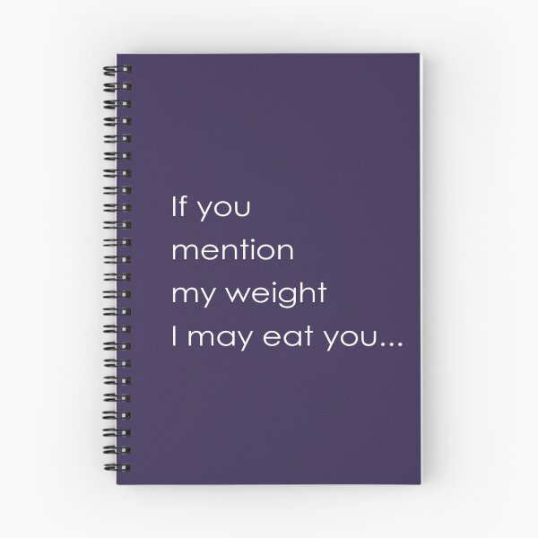 Item preview, IF YOU MENTION MY WEIGHT I MAY EAT YOU Navy & White designed and sold by RachelMacht.