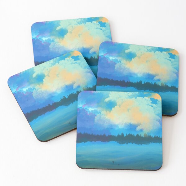 Item preview, Blue calm sea under cloudy purple sky   designed and sold by Salma Ismail.