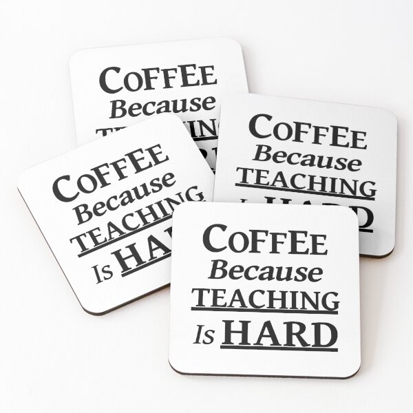 Item preview, Coffee Because Teaching is Hard (Black) designed and sold by devilmaycorp.