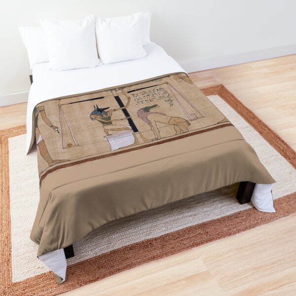 WEIGHING THE SOUL. Egyptians. Egyptian. Anubis weighing the heart of Hunefer. Comforter