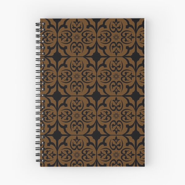 Item preview, floral  decorative design on brown background designed and sold by ErhanArt.