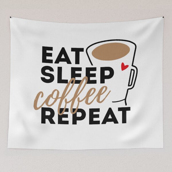 Item preview, Eat Sleep Coffee Repeat designed and sold by CrystalCrush.