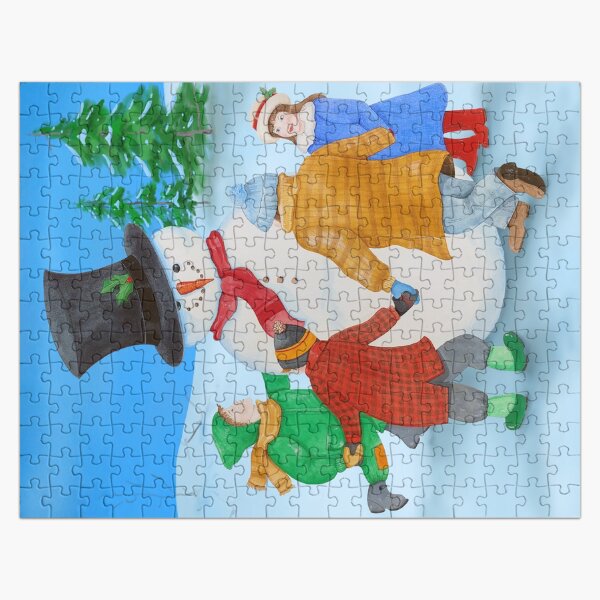 Ring-a-Round the Snowman Jigsaw Puzzle Jigsaw Puzzle