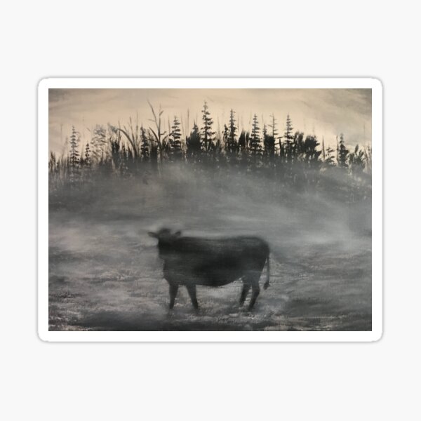 Vista previa del artículo con la obra «Vaca en una niebla», diseñado y vendido por dangerkin.