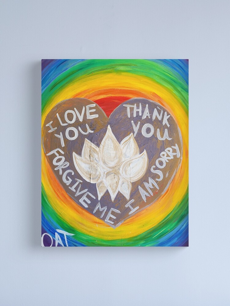 Alternate view of Ho'oponopono Heart Canvas Print