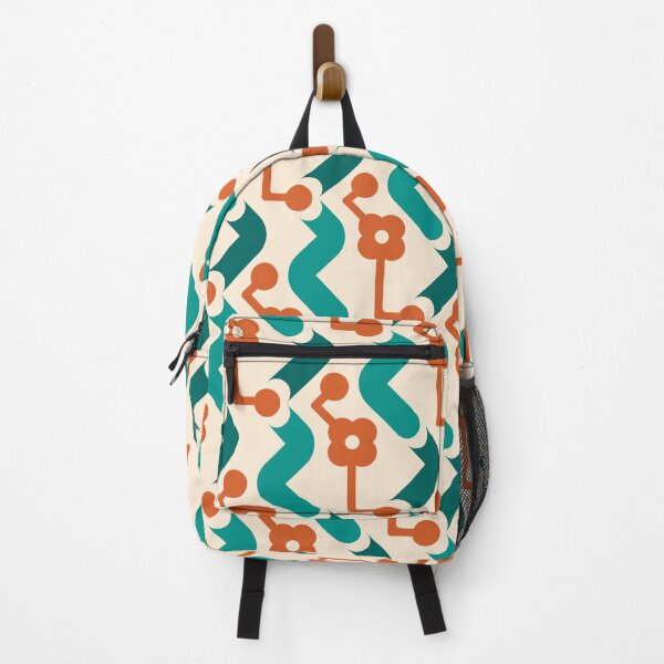 Item preview, Pipes & Circuits Geometric Pattern – Orange & Teal designed and sold by RoguePatterns.