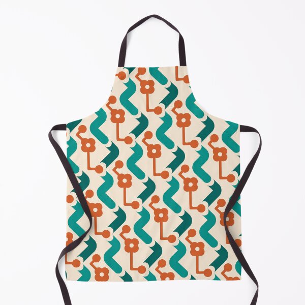 Item preview, Pipes & Circuits Geometric Pattern – Orange & Teal designed and sold by RoguePatterns.