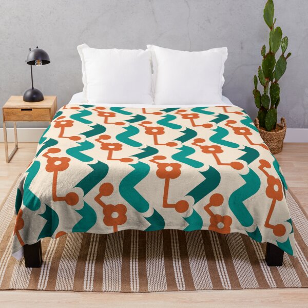 Item preview, Pipes & Circuits Geometric Pattern – Orange & Teal designed and sold by RoguePatterns.