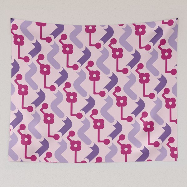 Item preview, Pipes & Circuits Geometric Pattern – Fuchsia & Purple designed and sold by RoguePatterns.