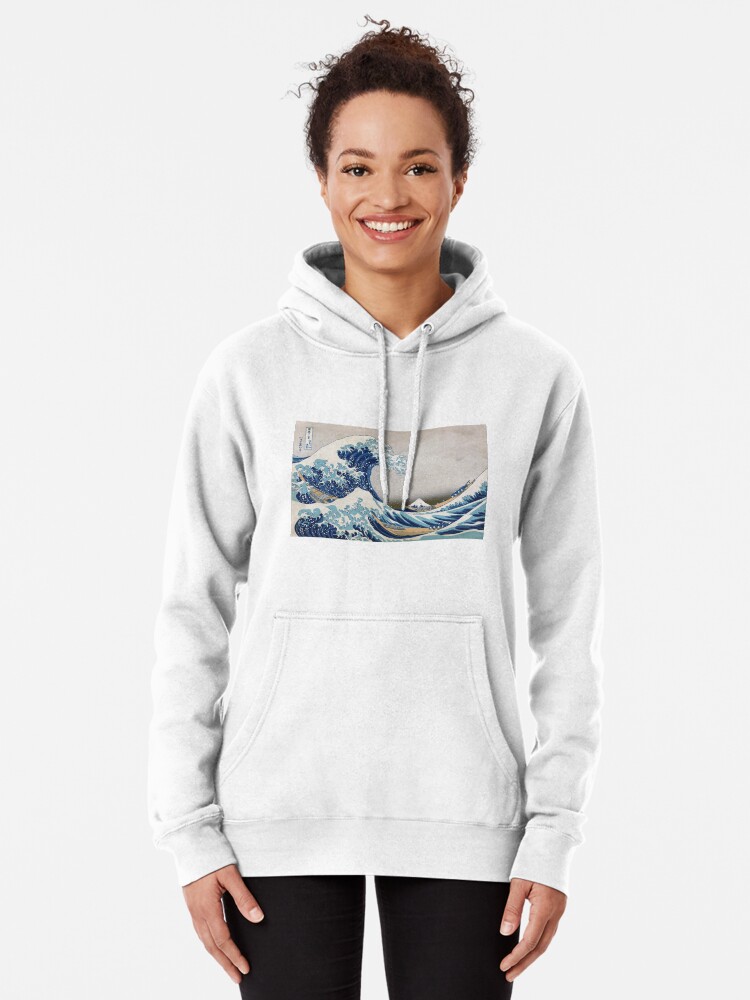 Under the Wave off Kanagawa The Great Wave Katsushika Hokusai Pullover Hoodie for Sale by fineearth Redbubble