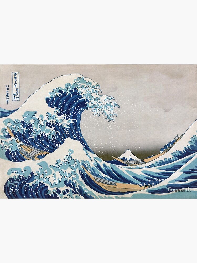 Hokusai - The Great Wave Poster - Blue wave 