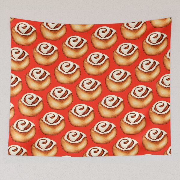 Item preview, Cinnamon Roll Pattern - Red designed and sold by Kelly  Gilleran.