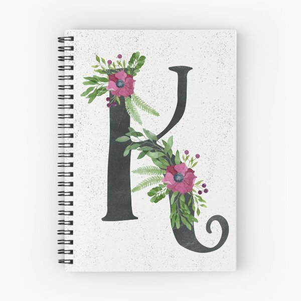 Item preview, Monogram K with Floral Wreath designed and sold by helga-wigandt.