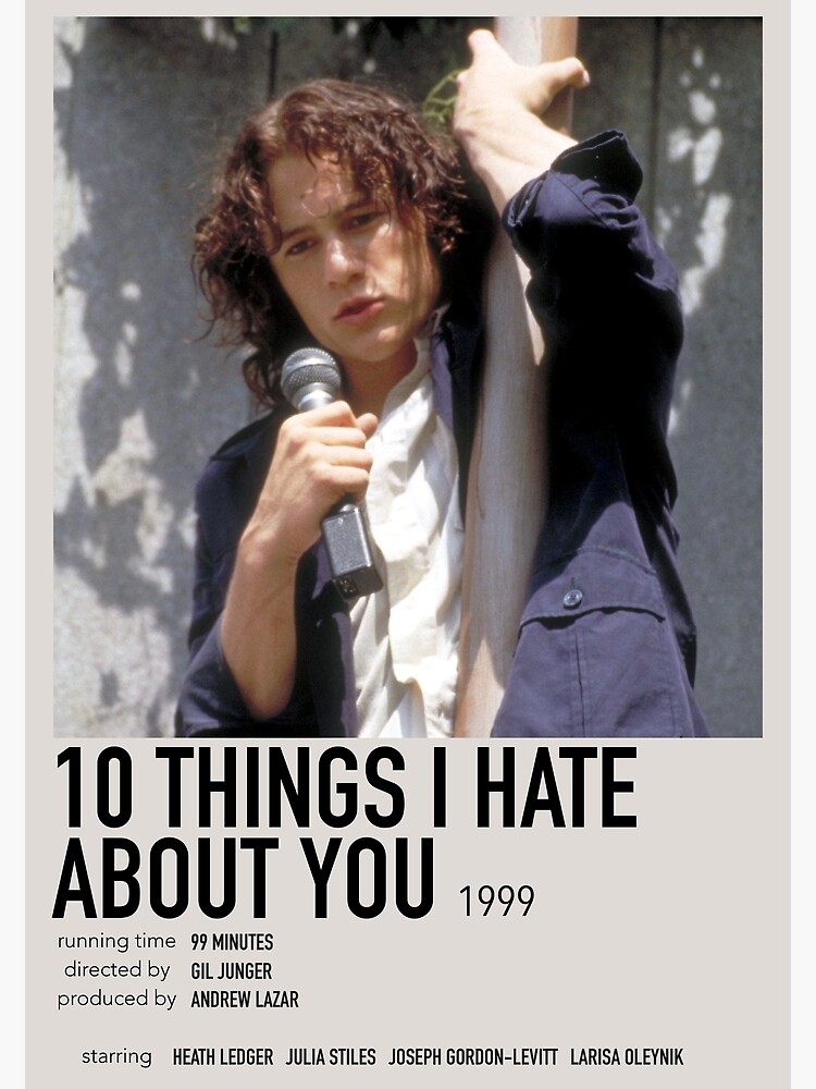 Stylish Minimalist Polaroid Poster for 10 Things I Hate About You