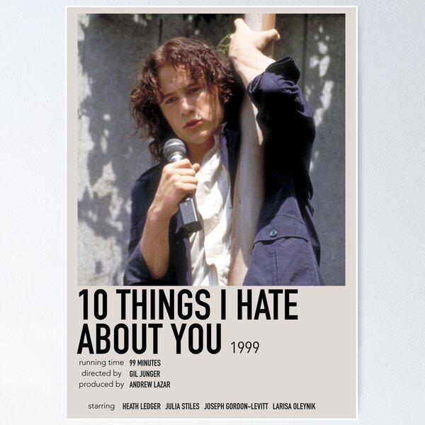 3 10 Things I Hate About You (French New Wave) Poster Digital Download