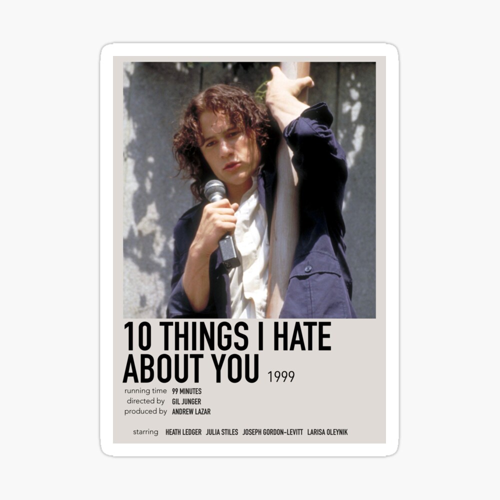 10 Things I Hate About You Minimalist Poster