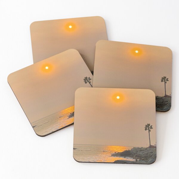 Item preview, Royal Palms Beach Orange Sunset Photography Concetta Ellis designed and sold by concettaellis.