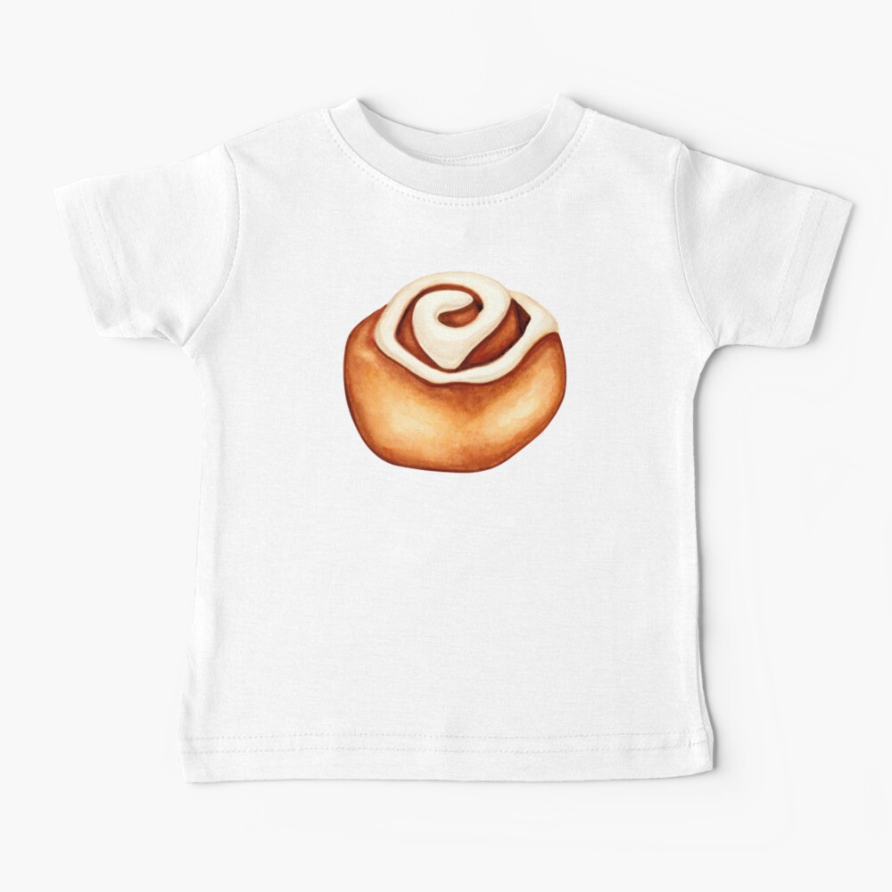 T Shirt Bebe Patron De Brioche A La Cannelle Rose Par Kellygilleran Redbubble