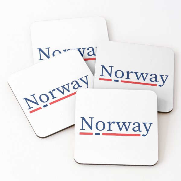 Item preview, Norway Souvenir Emblem badge with partial flag design designed and sold by LouiseFranksArt.