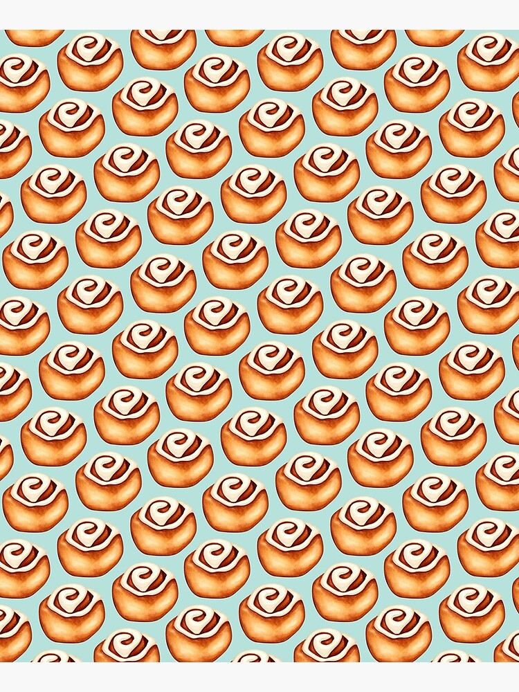 Cinnamon Roll Pattern - Blue by KellyGilleran