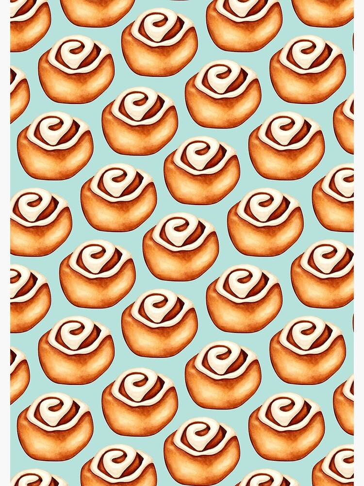 Cinnamon Roll Pattern - Red Sticker for Sale by Kelly Gilleran