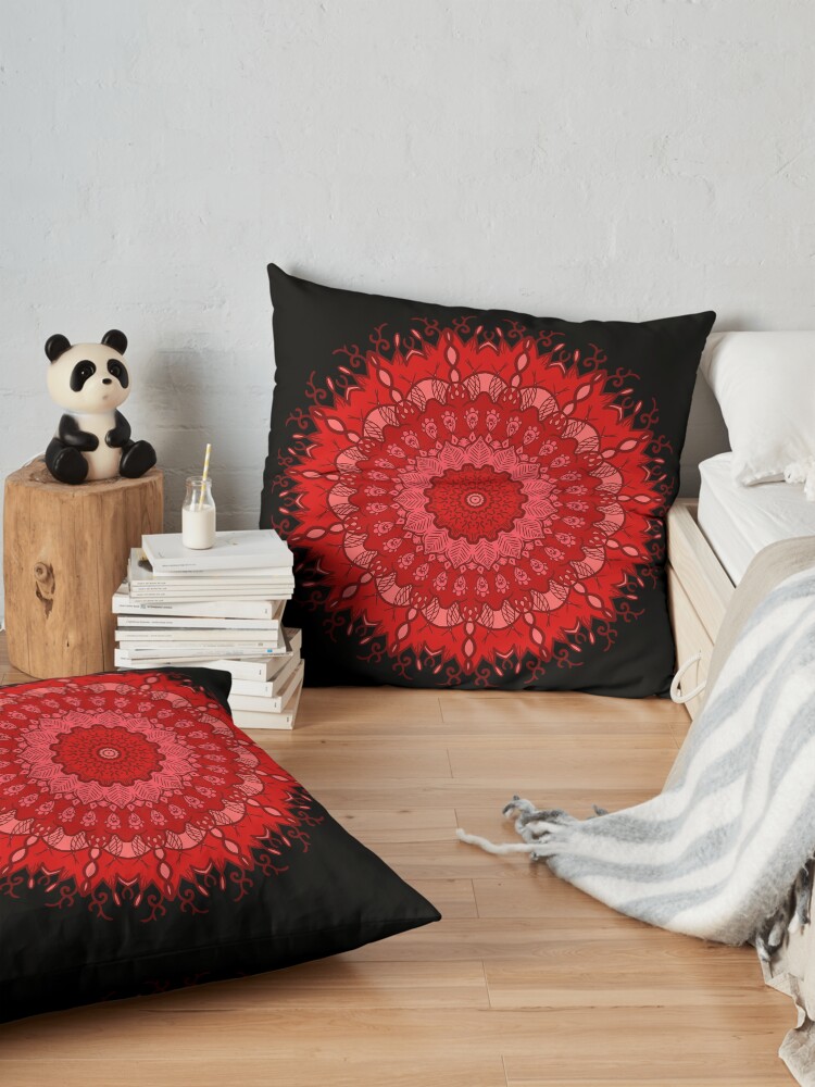Alternate view of Root Chakra Mandala Motive 2 Floor Pillow
